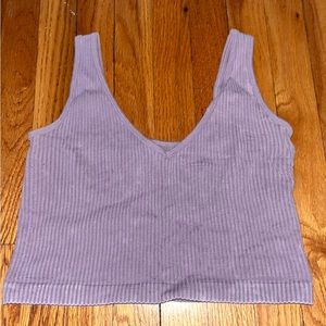 Aura purple ribbed tank top!